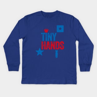 TINY HANDS - DONALD TRUMP 'tiny hands' PASTICHE Kids Long Sleeve T-Shirt